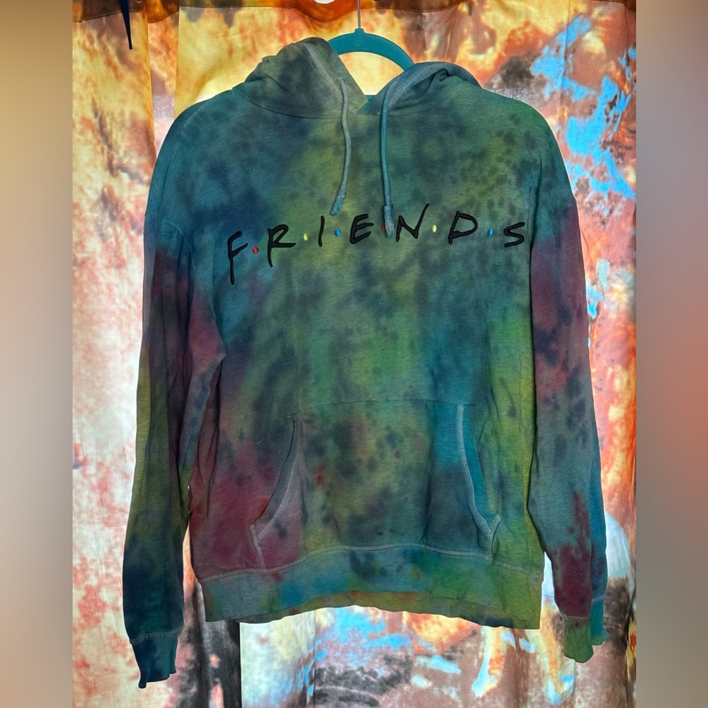 H&M Friends Hoodie Tie-Dyed Size S/M OVERSIZED SEE MEASUREMENTS